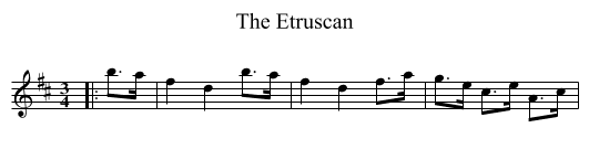 The Etruscan - staff notation