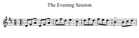 The Evening Session - staff notation