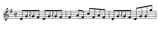 The Ewe Reel                  1229 - staff notation