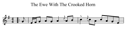 The Ewe With The Crooked Horn - staff notation