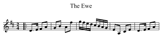 The Ewe - staff notation