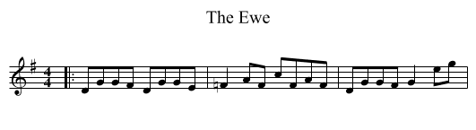 The Ewe - staff notation