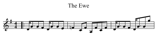 The Ewe - staff notation