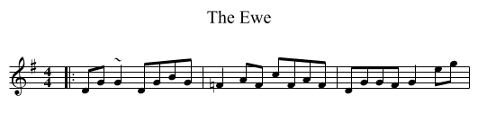 The Ewe - staff notation