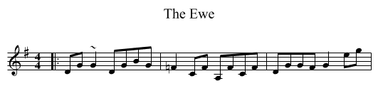 The Ewe - staff notation