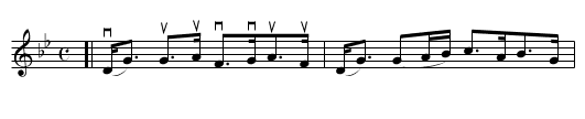 The EWIE WI' THE CROOKIT HORN - staff notation