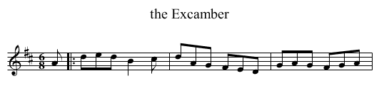 the Excamber - staff notation