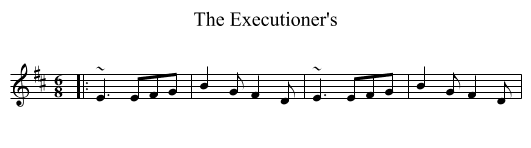 The Executioner's - staff notation