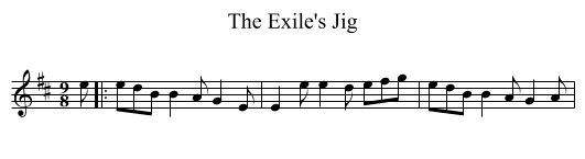 The Exile's Jig - staff notation