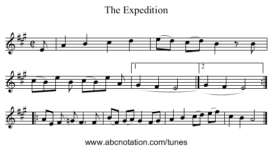 The Expedition - staff notation