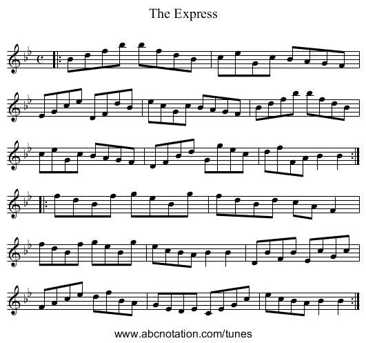 The Express - staff notation