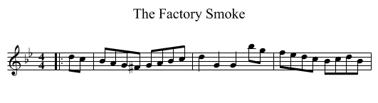 The Factory Smoke - staff notation