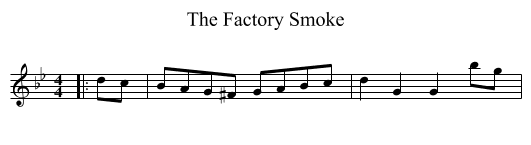 The Factory Smoke - staff notation