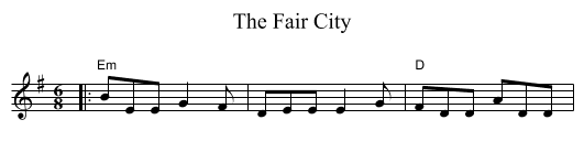 The Fair City - staff notation