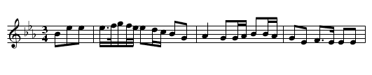 The Fair Girl - staff notation