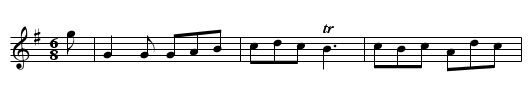 The Fair Maid of Whickham - staff notation