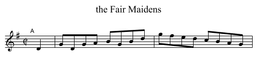 the Fair Maidens - staff notation