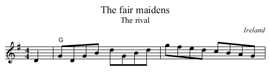 The fair maidens - staff notation