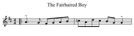 The Fairhaired Boy - staff notation