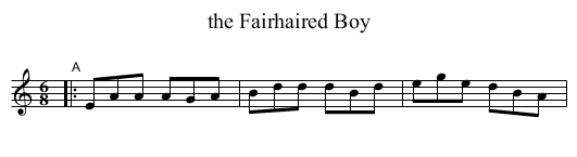 the Fairhaired Boy - staff notation