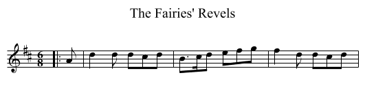 The Fairies' Revels - staff notation