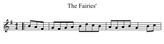 The Fairies' - staff notation
