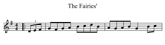 The Fairies' - staff notation