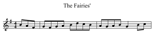 The Fairies' - staff notation