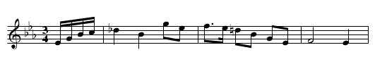 The Fair-Skinned, Black-Haired Rose - staff notation