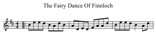The Fairy Dance Of Finnloch - staff notation