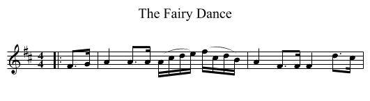 The Fairy Dance - staff notation