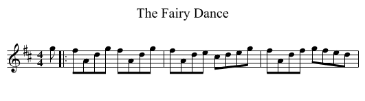 The Fairy Dance - staff notation