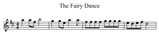 The Fairy Dance - staff notation