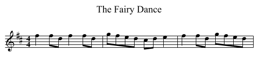 The Fairy Dance - staff notation