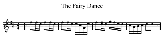 The Fairy Dance - staff notation