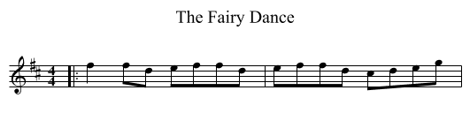 The Fairy Dance - staff notation