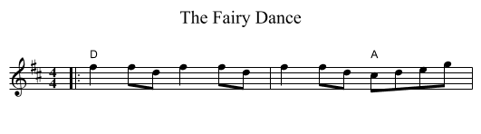 The Fairy Dance - staff notation