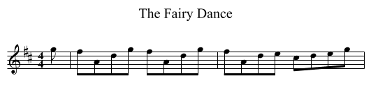 The Fairy Dance - staff notation