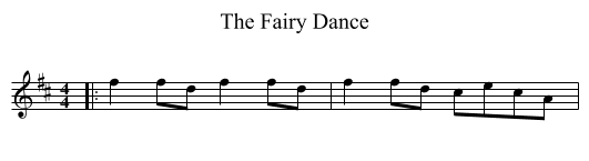 The Fairy Dance - staff notation