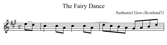 The Fairy Dance - staff notation