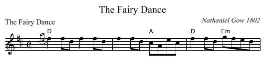 The Fairy Dance - staff notation