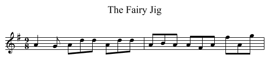 The Fairy Jig - staff notation