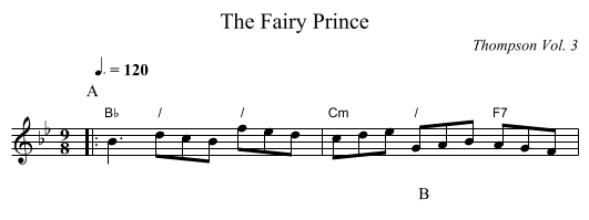 The Fairy Prince - staff notation