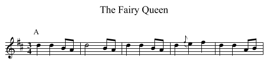 The Fairy Queen - staff notation