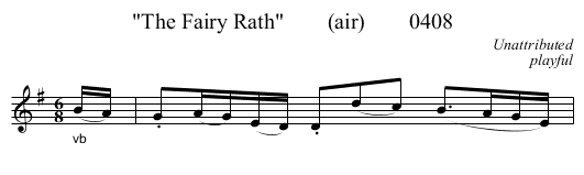 The Fairy Rath        (air)        0408 - staff notation