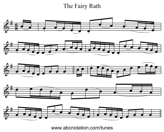 The Fairy Rath - staff notation