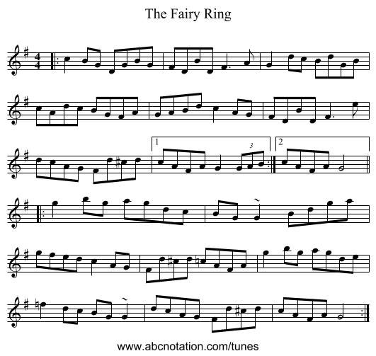 The Fairy Ring - staff notation