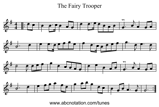 The Fairy Trooper - staff notation