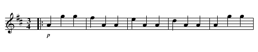 the FAIRY WALTZ - staff notation