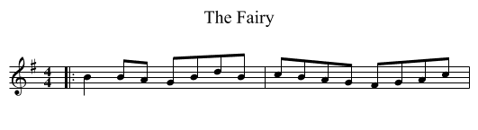 The Fairy - staff notation
